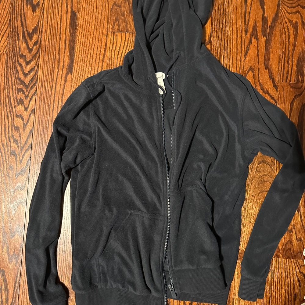 H&M women Black Zip-Up Sweater
